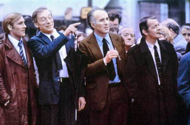Yves Montand, Michel Piccoli, Serge Reggiani, Gérard Deapardieu